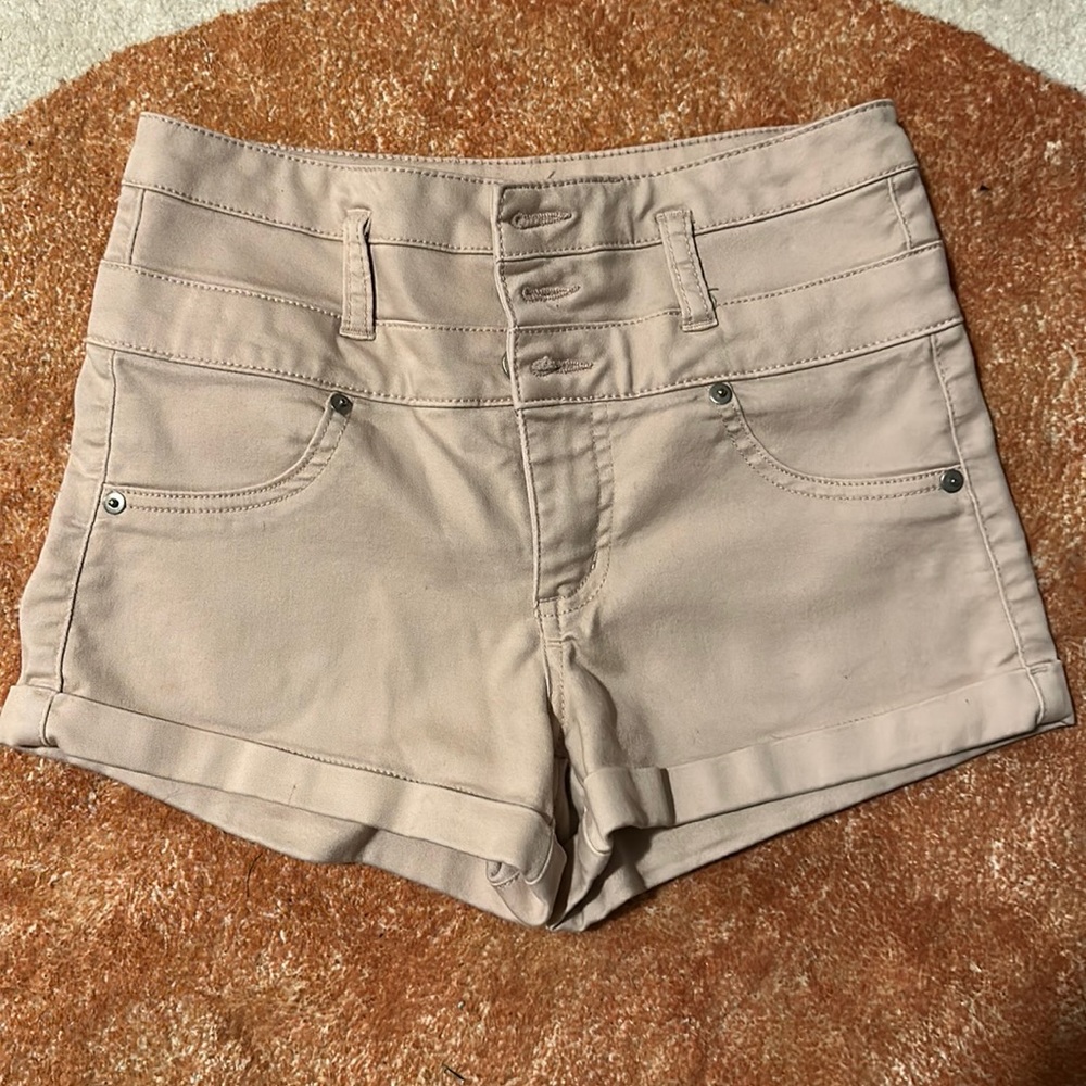 Light pink high waisted shorts